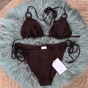 Zimmerman-Side Triangle Bikini Set - Women Swim